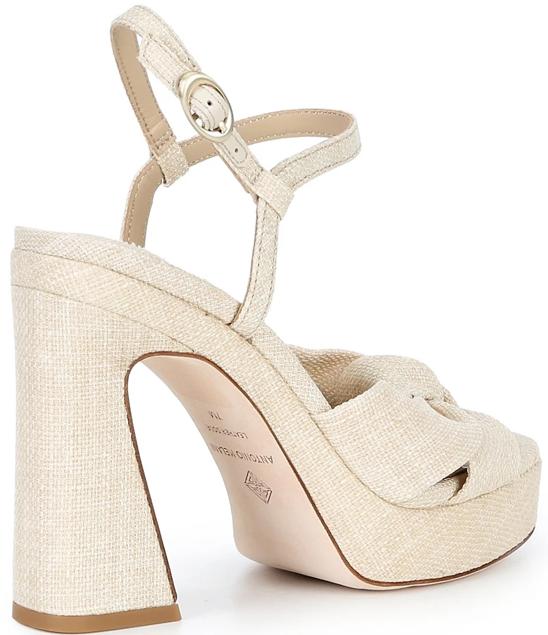 Antonio Melani Renata Linen Platform Knot Dress Sandals