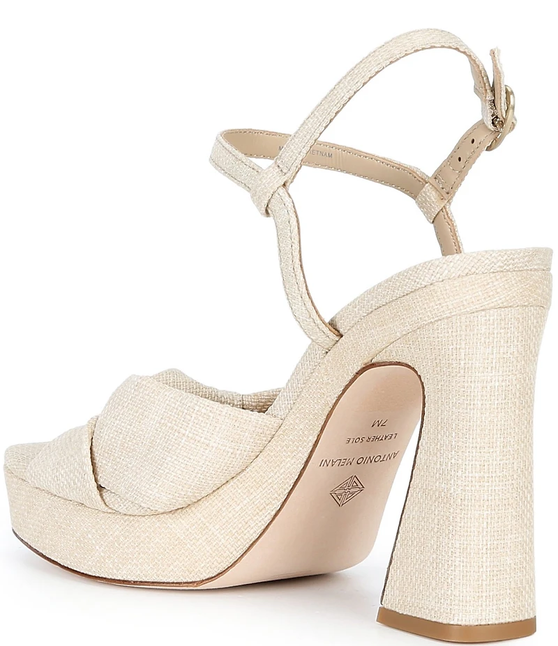 Antonio Melani Renata Linen Platform Knot Dress Sandals