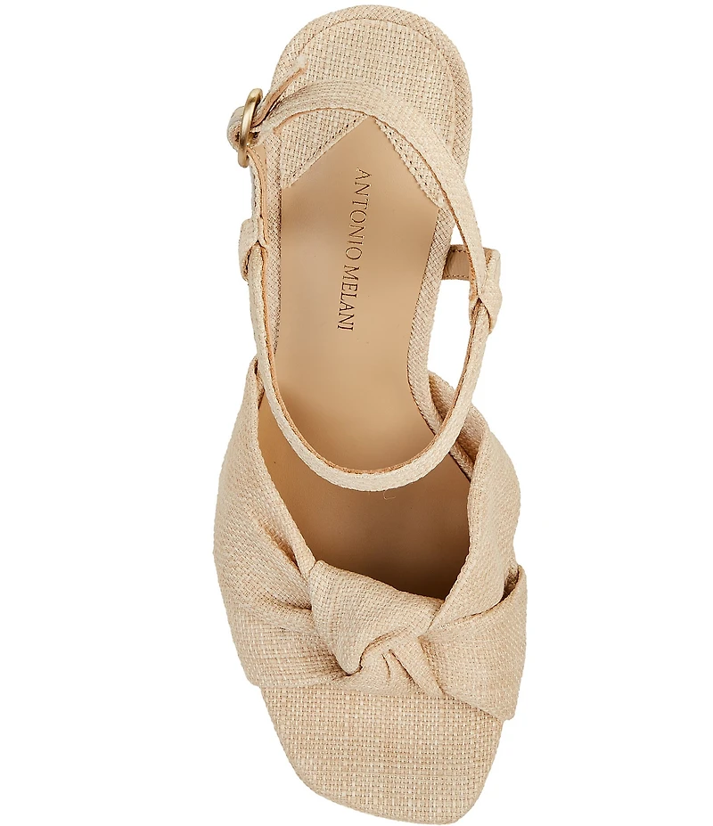 Antonio Melani Renata Linen Platform Knot Dress Sandals
