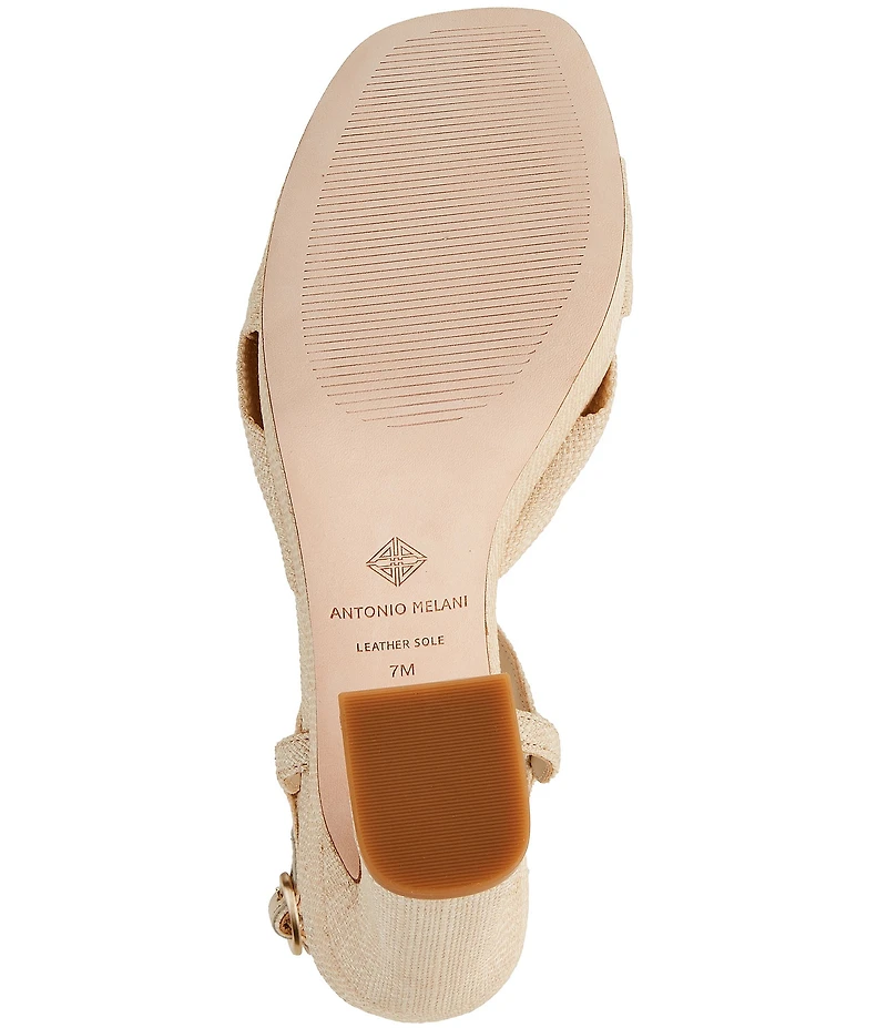 Antonio Melani Renata Linen Platform Knot Dress Sandals