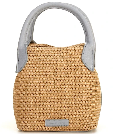 Antonio Melani Mya Raffia Boxy Handle Resort Bag
