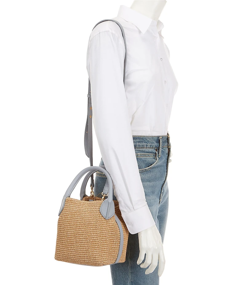 Antonio Melani Mya Raffia Boxy Handle Resort Bag