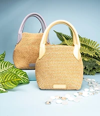 Antonio Melani Mya Raffia Boxy Handle Resort Bag