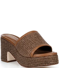 Antonio Melani Ria Raffia Platform Slide Sandals