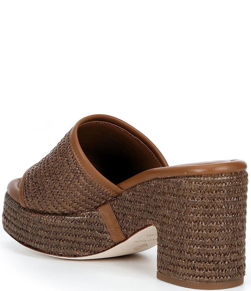 Antonio Melani Ria Raffia Platform Slide Sandals
