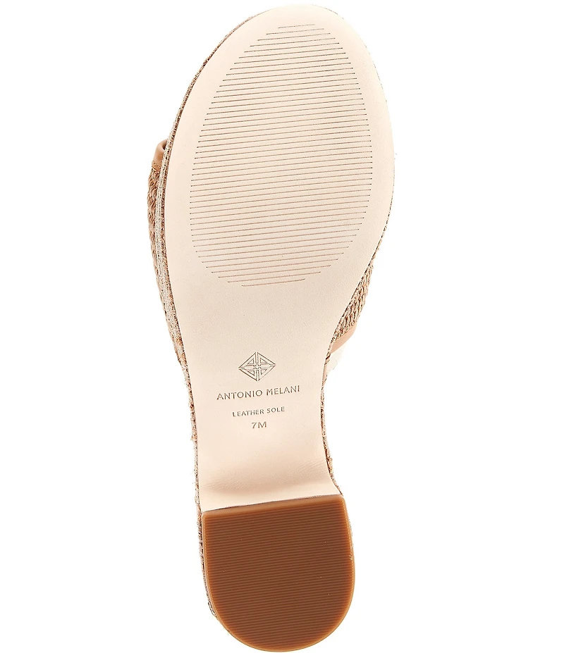 Antonio Melani Ria Raffia Platform Slide Sandals