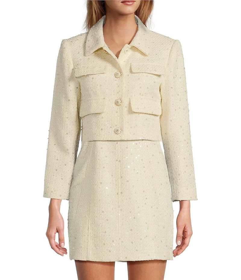 Antonio Melani Rita Sequin Tweed Jacket