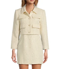 Antonio Melani Rita Sequin Tweed Jacket
