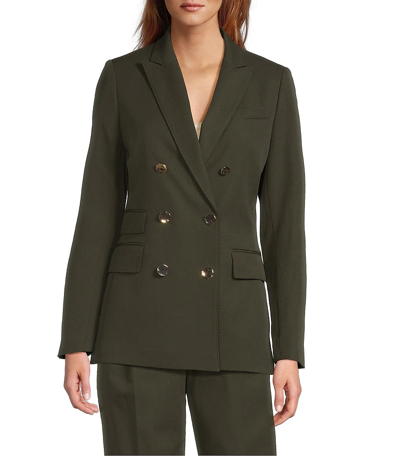 Antonio Melani Rivera Notch Collar Long Sleeve Button Front Blazer