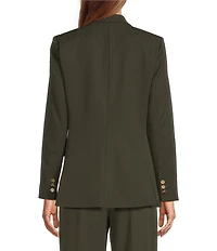Antonio Melani Rivera Notch Collar Long Sleeve Button Front Blazer