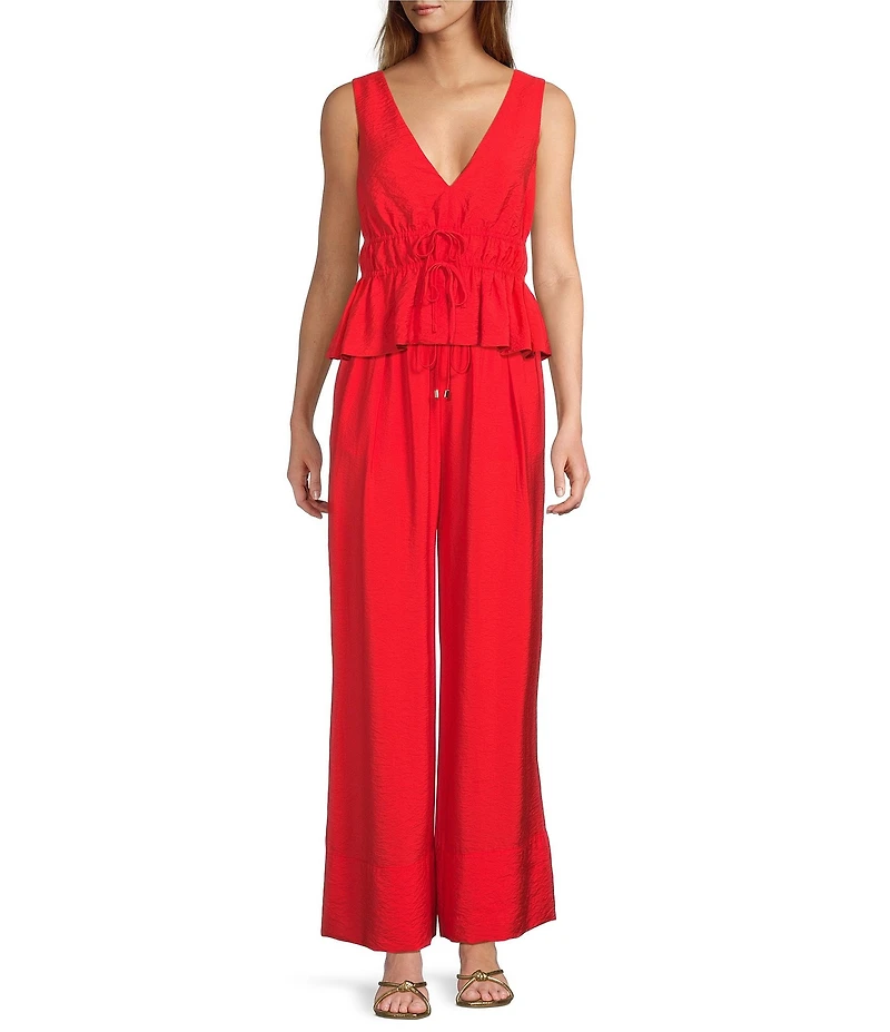 Antonio Melani Robyn V-Neck Sleeveless Tie Front Coordinating Blouse
