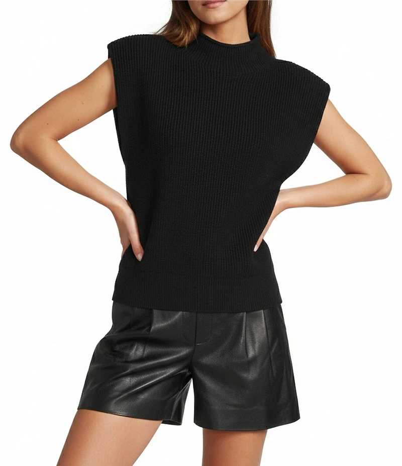 Antonio Melani Rory Turtleneck Cap Sleeve Sweater