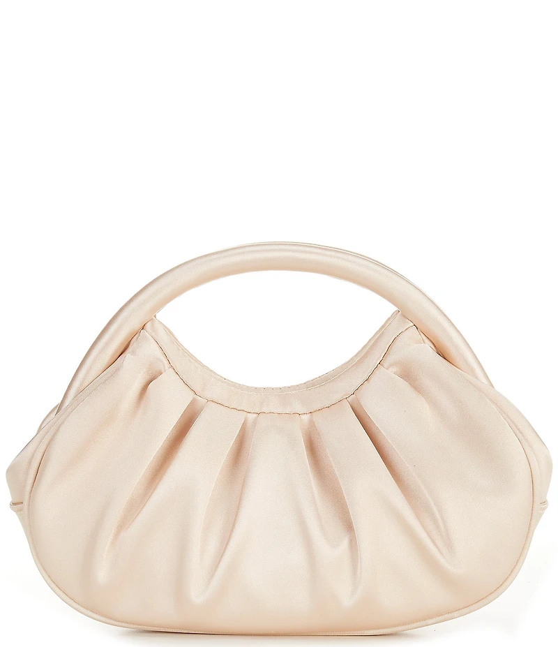 Antonio Melani Ruched Satin Top Handle Clutch