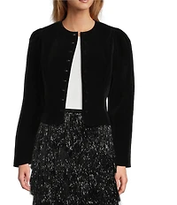 Antonio Melani Rue Velvet Button Front Puff Long Sleeve Jacket