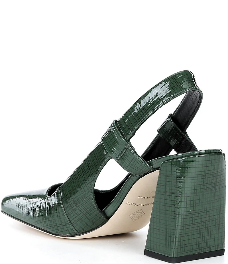 Antonio Melani Salma Printed Patent Leather Slingback Pumps