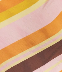 Antonio Melani Salma Voile Angled Stripe Asymmetrical One-Shoulder A-Line Flounce Midi Dress
