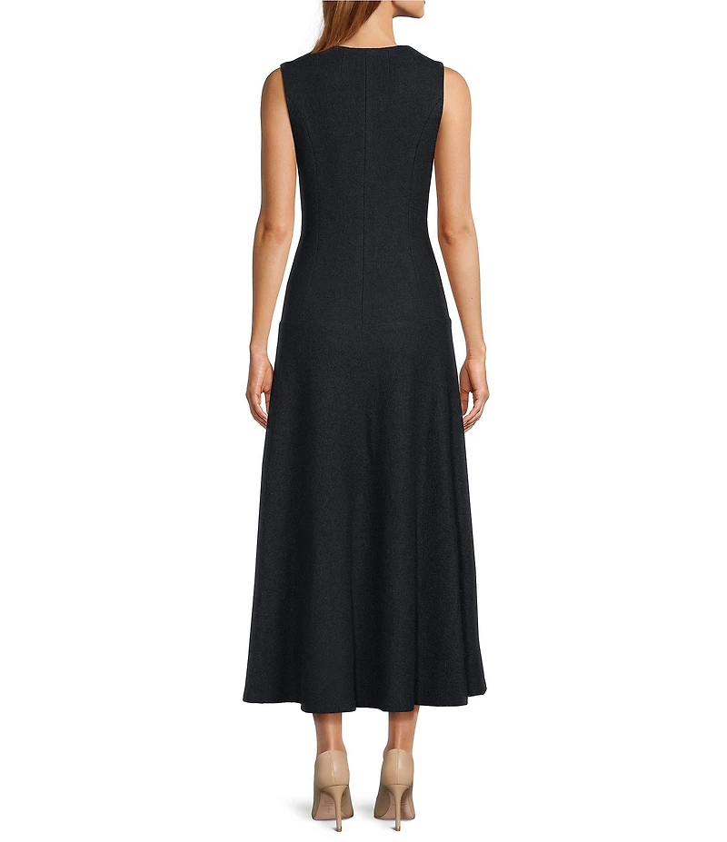 Antonio Melani Samara Button Front Wool Sleeveless Dress