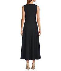 Antonio Melani Samara Button Front Wool Sleeveless Dress