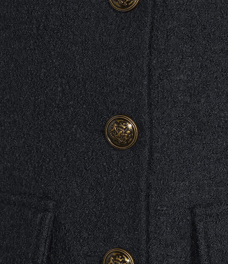 Antonio Melani Samara Button Front Wool Sleeveless Dress