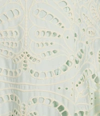 Antonio Melani Sarah Laser Cut Embroidery Sweetheart Neck Sleeveless A-Line Maxi Dress