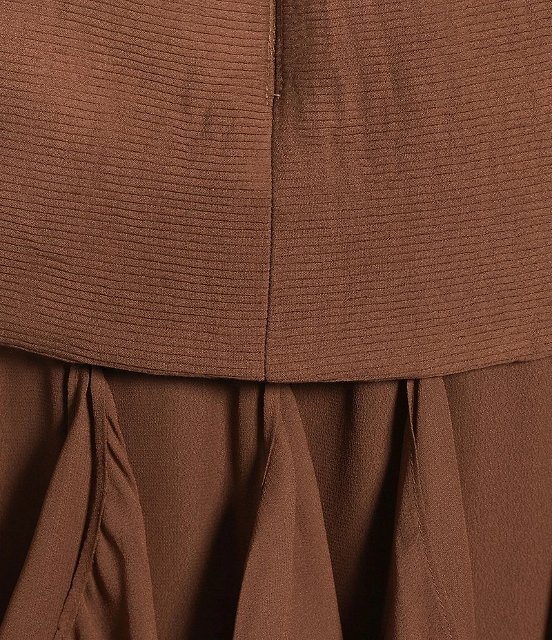 Antonio Melani Sarai Corkscrew Boat Neck Sleeveless Sheath Maxi Dress