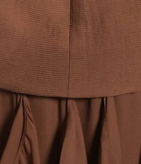 Antonio Melani Sarai Corkscrew Boat Neck Sleeveless Sheath Maxi Dress