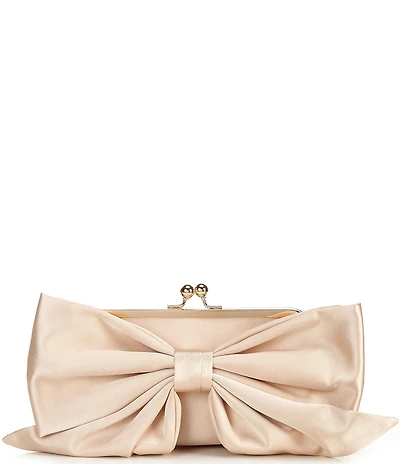 Antonio Melani Satin Bow Kisslock Frame Clutch
