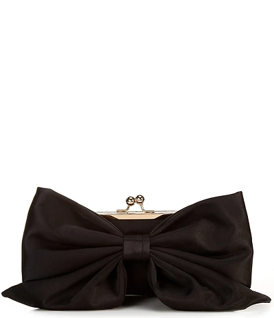 Antonio Melani Satin Bow Kisslock Frame Clutch