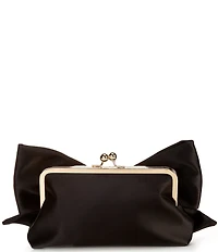 Antonio Melani Satin Bow Kisslock Frame Clutch