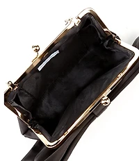 Antonio Melani Satin Bow Kisslock Frame Clutch