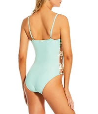 Antonio Melani Sea Star Applique Bandeau One Piece Swimsuit