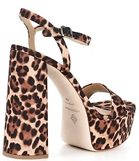 Antonio Melani Seena Leopard Print Platform Dress Sandals