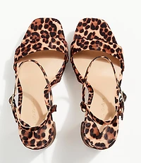 Antonio Melani Seena Leopard Print Platform Dress Sandals