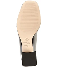 Antonio Melani Selah Leather Knot Hardware Block Heel Dress Loafer Pumps