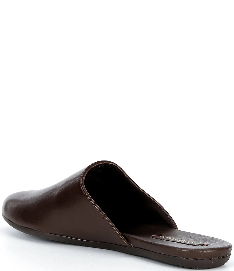 Antonio Melani Selina Leather Slip On Flat Mules
