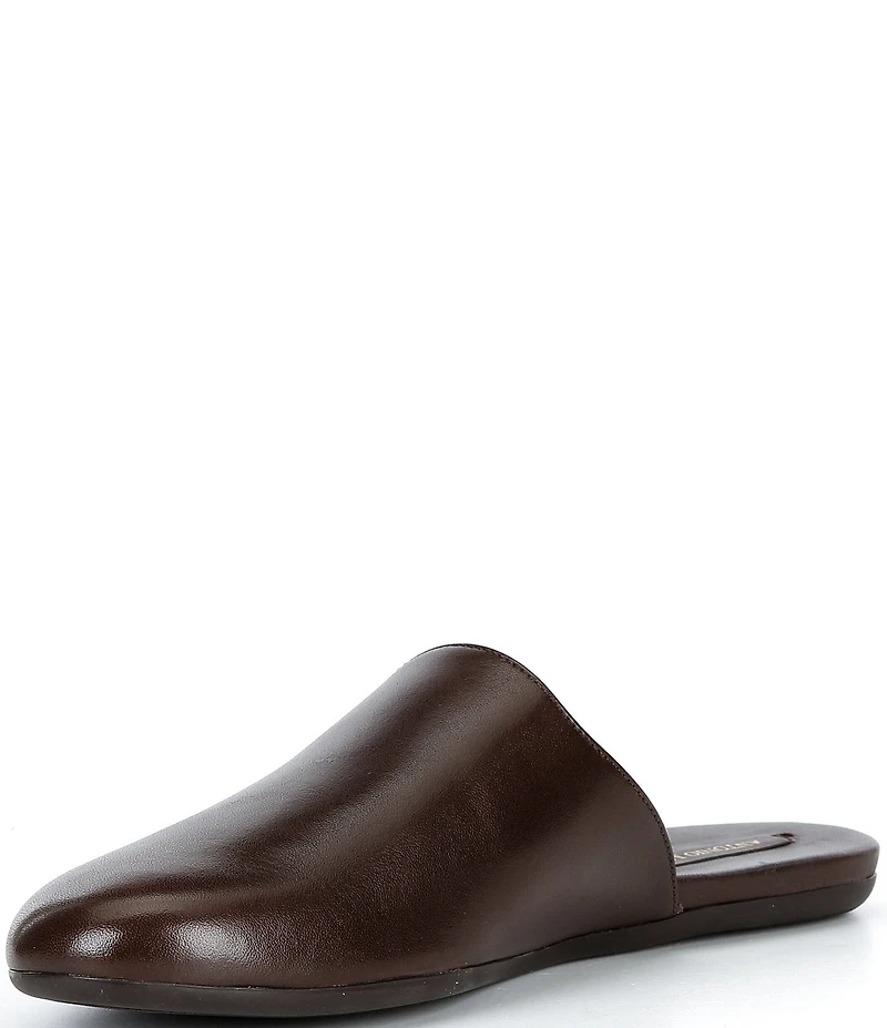 Antonio Melani Selina Leather Slip On Flat Mules
