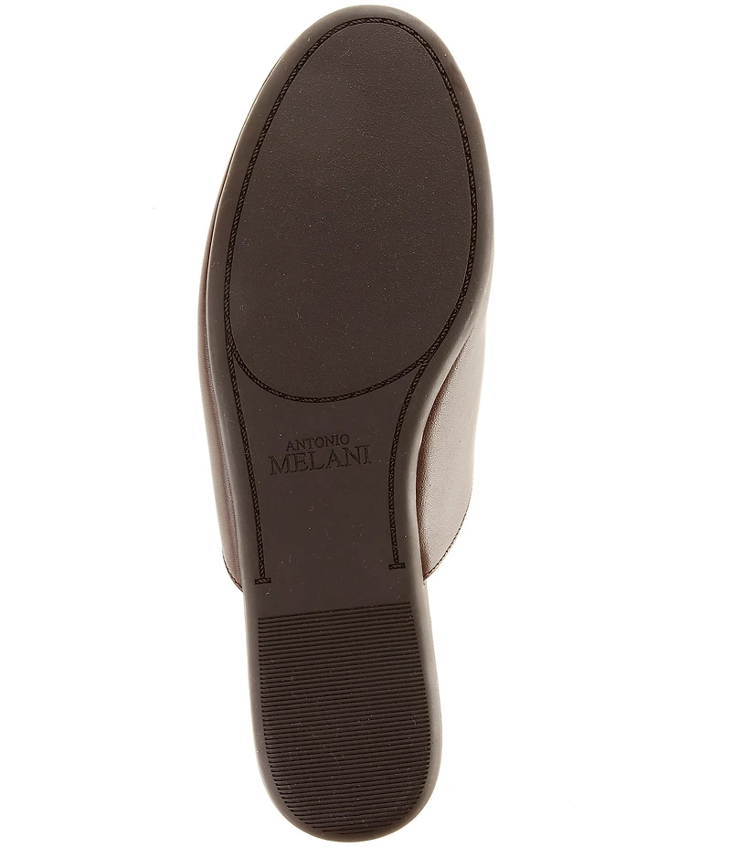 Antonio Melani Selina Leather Slip On Flat Mules