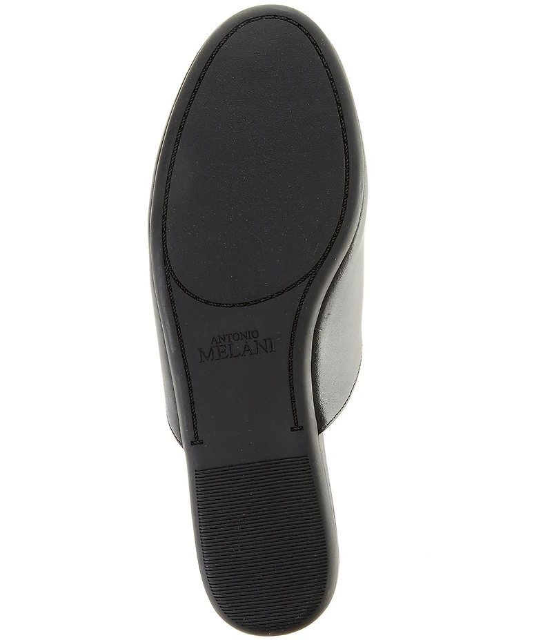 Antonio Melani Selina Leather Slip On Flat Mules