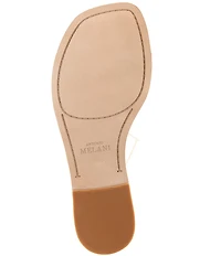 Antonio Melani Shanon Glossy Leather Toe Loop Flat Sandals