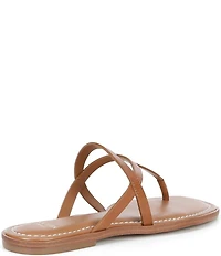 Antonio Melani Shanon Leather Toe Loop Flat Sandals