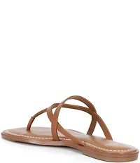 Antonio Melani Shanon Leather Toe Loop Flat Sandals