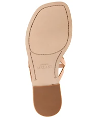 Antonio Melani Shanon Leather Toe Loop Flat Sandals