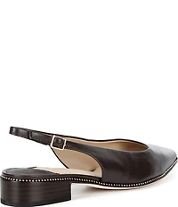 Antonio Melani Shaw Leather Ball Chain Slingback Flats
