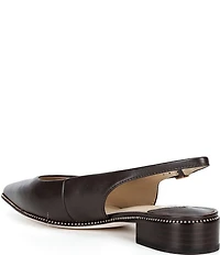 Antonio Melani Shaw Leather Ball Chain Slingback Flats