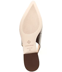 Antonio Melani Shaw Leather Ball Chain Slingback Flats