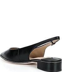 Antonio Melani Shaw Leather Ball Chain Slingback Flats