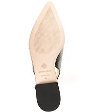 Antonio Melani Shaw Leather Ball Chain Slingback Flats