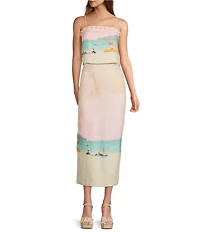 Antonio Melani Shelly Square Neckline Shell Detail Coordinating Blouse