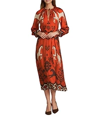 Antonio Melani Victoria Shift Long Sleeve Western Midi Dress