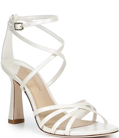 Antonio Melani Simone Dot Leather Pearl Strappy Dress Sandals